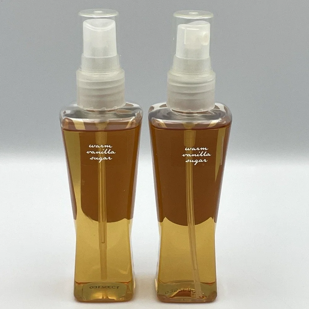 Bath & Body Works Warm Vanilla Sugar Fragrance Mist Lot of 2‎ Travel Size 3 oz